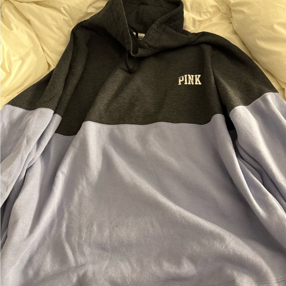 PINK Victoria's Secret dark gray and Light purple Hoodie